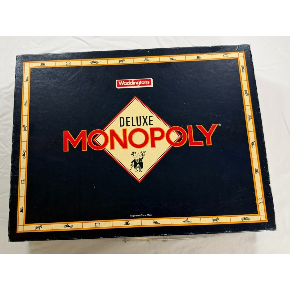 Vintage 1986 Waddingtons Deluxe Monopoly UK Edition 44026 Complete London